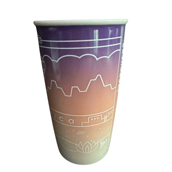 Starbucks New Mexico Ceramic Mug Purple Ombre 2016 NO LID HAS CHIPS READ NOTE - Picture 4 of 9
